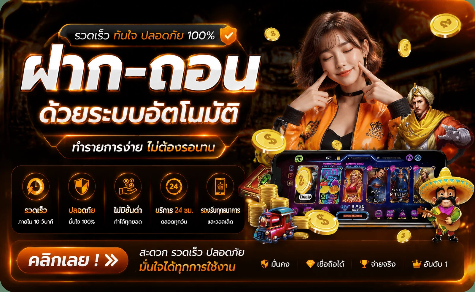 ระบบฝากถอนออโต้ LuckyGame689 ทำรายการรวดเร็ว